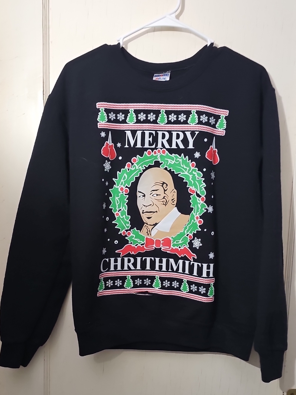 Merry Chrithmith Graphic Crewneck Sweater - Black